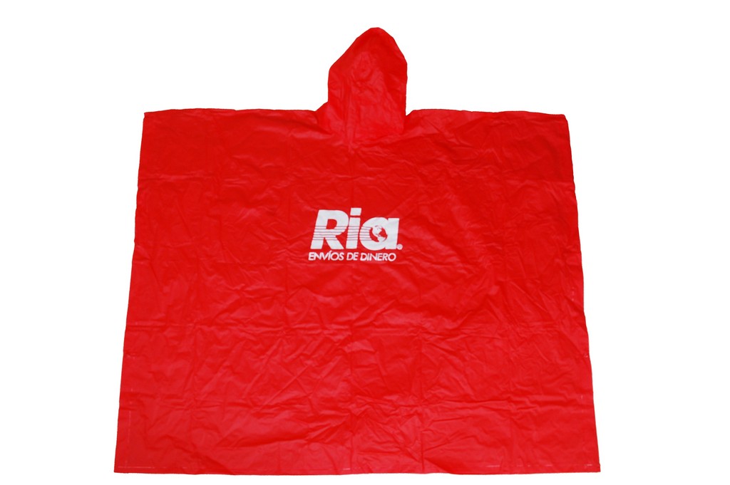 R-1020A red PVC Vinyl raincoats for men back with print Furthertrade.com the most reliable raincoat manufacturers and suppliers