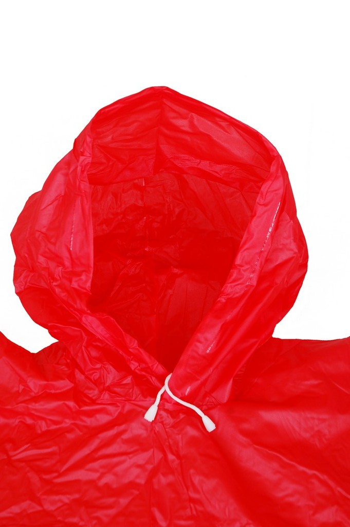 R-1020A red PVC Vinyl raincoats for men hood with drawstring Furthertrade.com the most reliable raincoat supplier and manufacturer