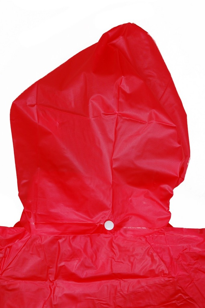 R-1056 PVC Vinyl red Adult rain long ladies waterproof jackets back hood Furthertrade.com the most reliable raincoat supplier and manufacturer