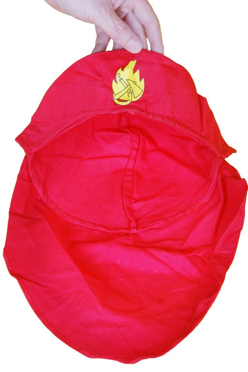 ML-AP-2001 firemen red cotton kids paint childrens aprons hat Furthertrade.com the best apron suppliers and manufacturers