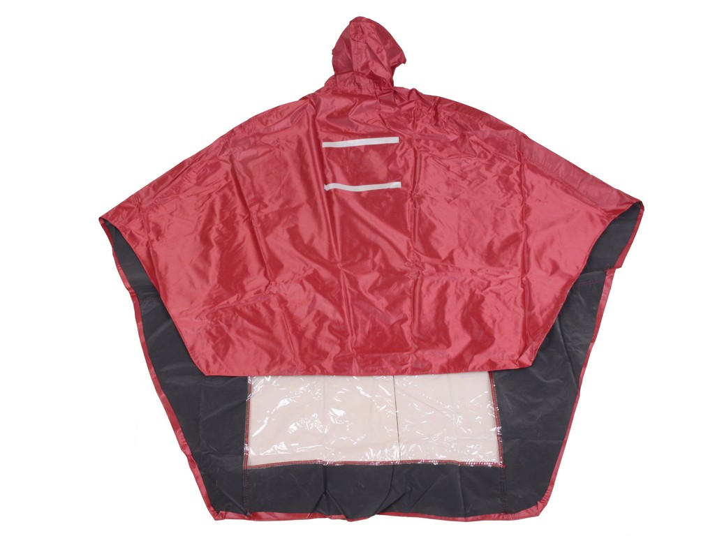 R-1020A-PL-3 red polyester motorcycle rain poncho back Furthertrade.com the most reliable China raincoat manufacturers and suppliers