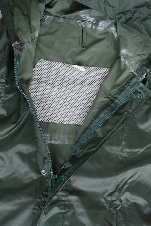 R-0910-6 green polyester nylon rain suit ventilated cape Furthertrade.com the best raincoat manufacturers and suppliers